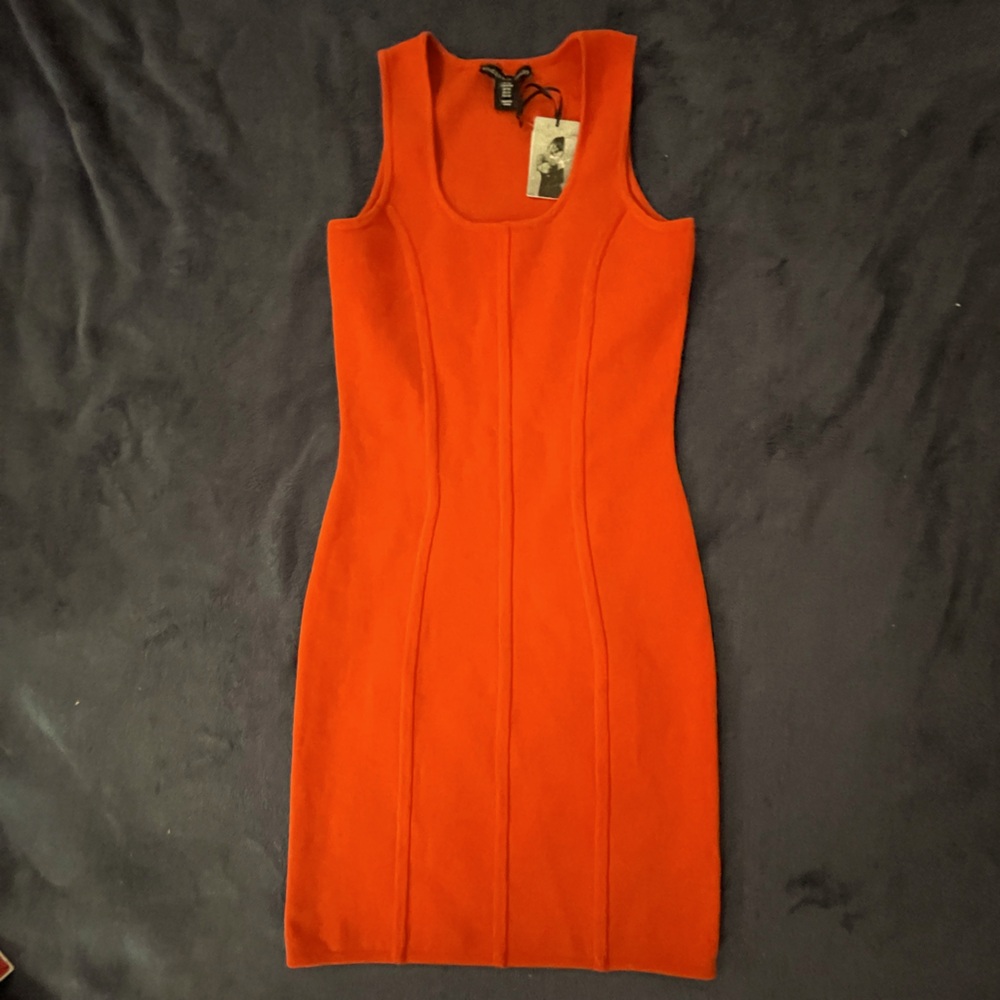 Sincerely Jules Orange Knit Bodycon Dress